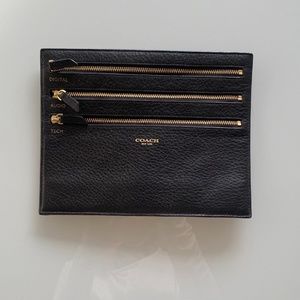 Genuine LEATHER Unique COACH clutch bag